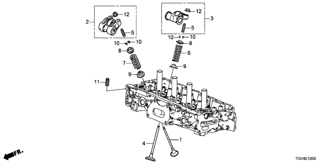 2021 Acura TLX 4 Door ADV KA XAT Valve - Rocker Arm Diagram