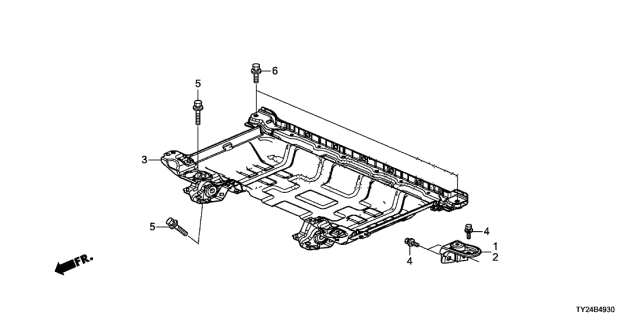 2014 Acura RLX 4 Door TECH (HYBRID) KA DCT IPU Frame Diagram