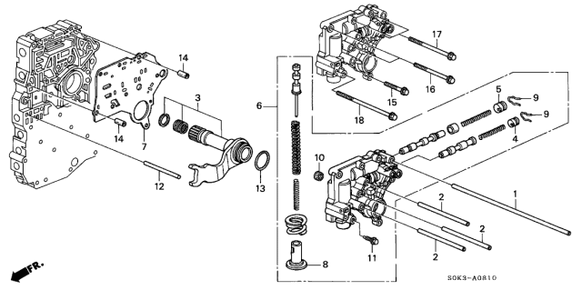 1999 Acura TL 4 Door TL KA 4AT 4AT Regulator Diagram