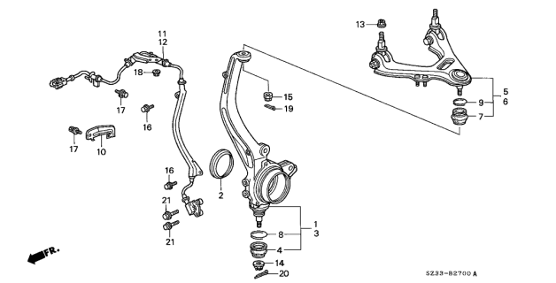 2002 Acura RL Knuckle Diagram