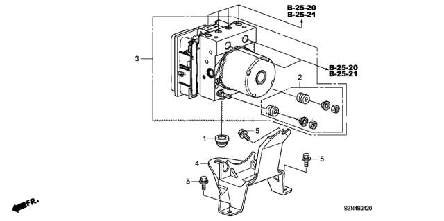 2012 Acura ZDX VSA Modulator Diagram