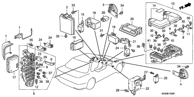 1990 Acura Integra Fuse Box - Relay Diagram