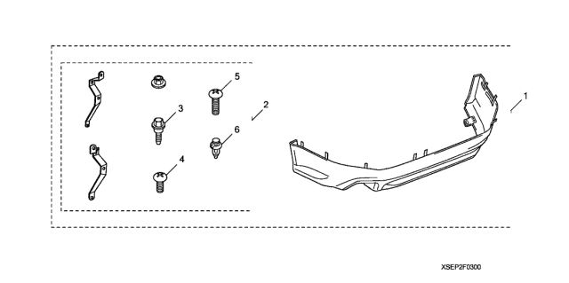 2007 Acura TL Rear Spoiler (Desert Mist Metallic) Diagram for 08F03-SEP-280