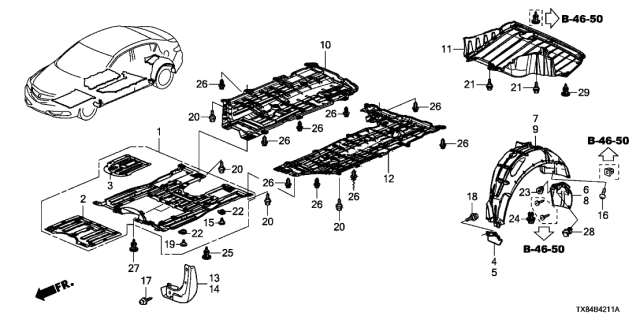 2013 Acura ILX Hybrid Bolt Cover (Lower) Diagram for 90143-TL0-000