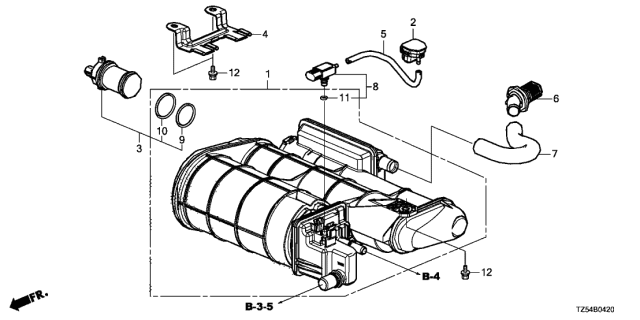 2020 Acura MDX Drain Tube Diagram for 17744-TZ5-A11