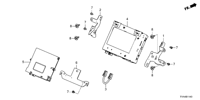 2022 Acura MDX Control Unit Assembly Diagram for 39870-TYA-A01