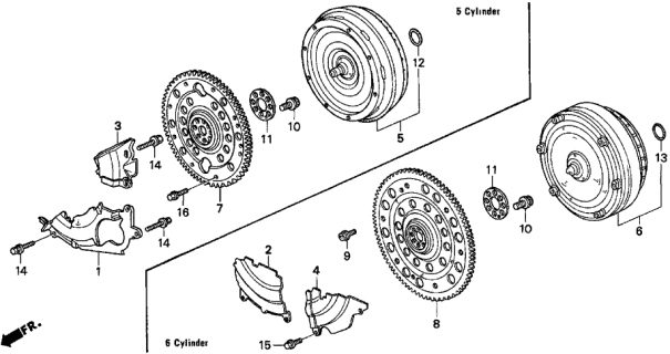 1997 Acura TL Converter Assembly, Torque Diagram for 26000-P5G-315