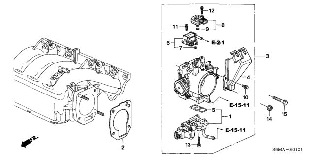 2006 Acura RSX Throttle Body Diagram