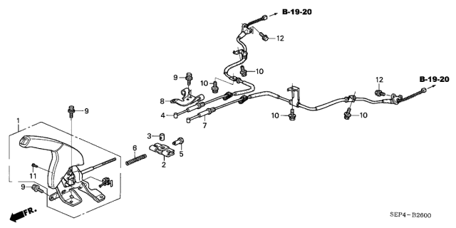 2007 Acura TL 4 Door TYPE-S KA 5AT Parking Brake Diagram