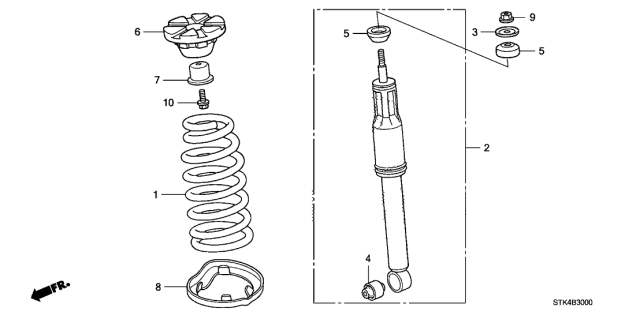 2009 Acura RDX Rear Shock Absorber Diagram