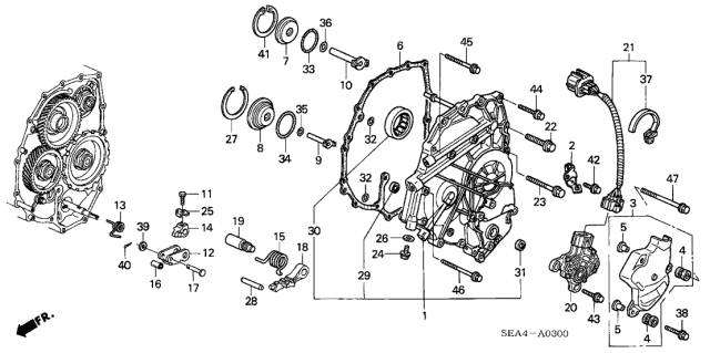 2004 Acura TSX Wire Harness, Position Sensor Diagram for 28950-RCL-000