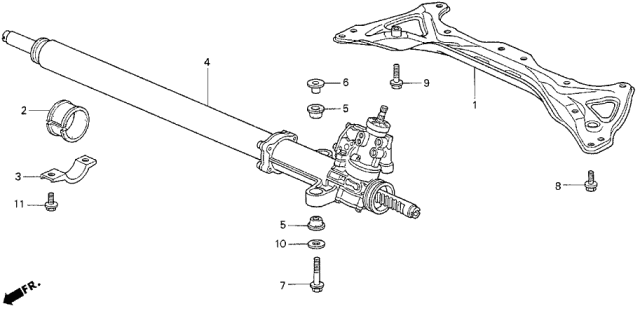 1993 Acura Vigor 4 Door LS KL 5MT P.S. Gear Box Diagram