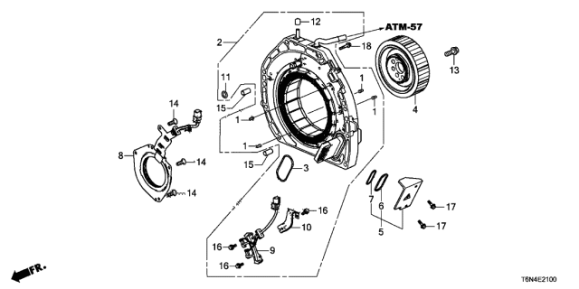 2018 Acura NSX Stator, Resolver Diagram for 1A810-58G-A01