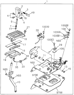 1996 Acura SLX Washer, Lock Diagram for 1-09985-177-0