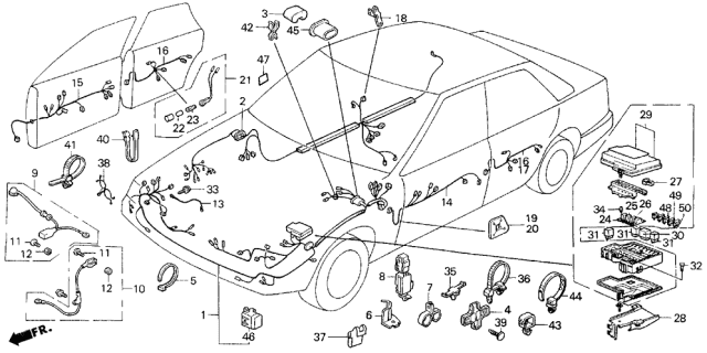 1989 Acura Legend Relay Assembly, Power (5P) (056700-6710) (Denso) Diagram for 39762-SB0-004