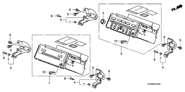 2010 Acura RDX 5 Door TECH KA 5AT Audio Unit Diagram
