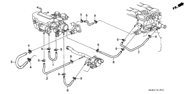 1991 Acura Integra Water Hose Diagram