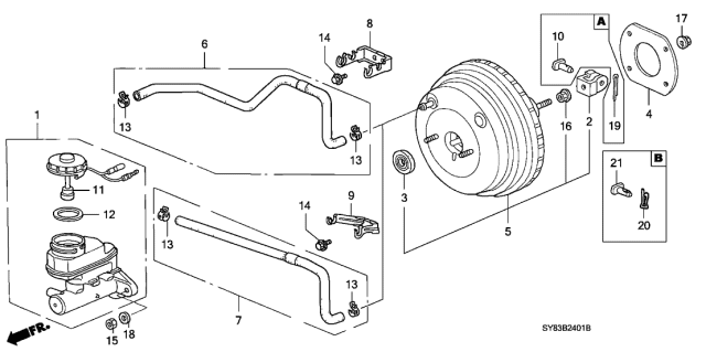 1998 Acura CL Power Assembly, Master (8"+9") Diagram for 46400-S10-A01