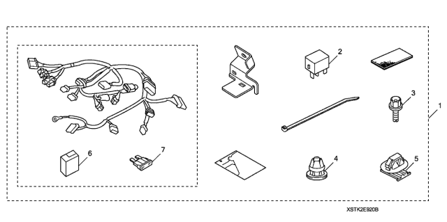 2010 Acura RDX Remote Engine Starter Attachment Diagram