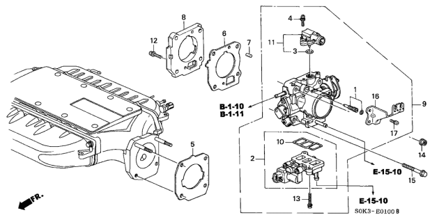 2003 Acura TL Throttle Body Diagram