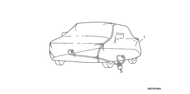 2005 Acura TL Cover, Car Diagram for 08P34-SEP-200