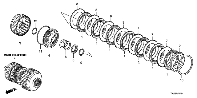 2009 Acura TL AT Clutch (2ND) Diagram