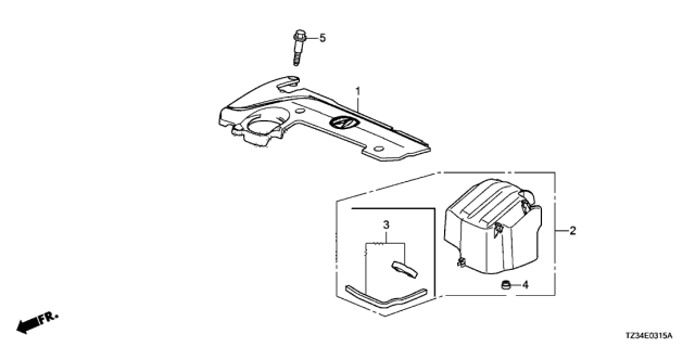 2019 Acura TLX Engine Cover Diagram