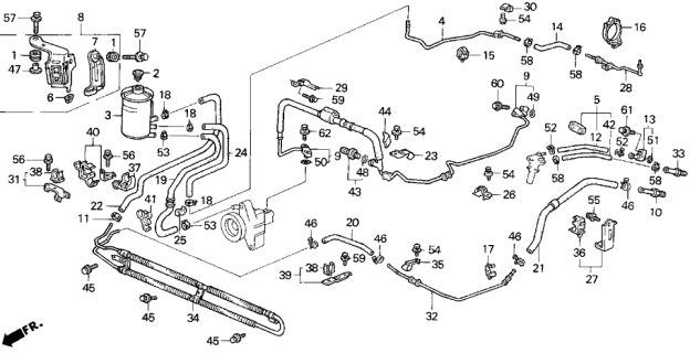 1992 Acura Vigor Switch Assembly, Power Steering Pressure Diagram for 56490-P2A-003