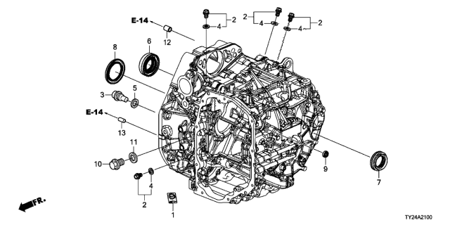 2020 Acura RLX AT Oil Seal (10AT) Diagram