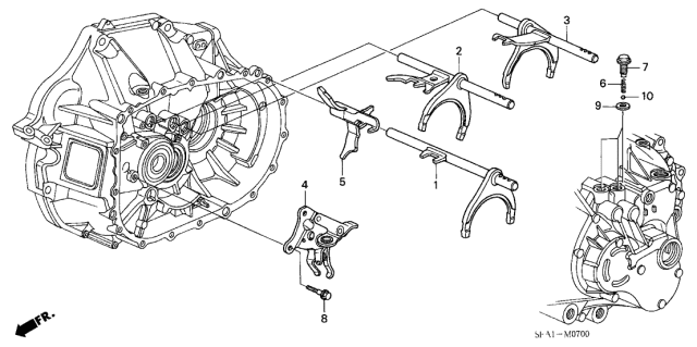2005 Acura TSX 4 Door TSX KA 6MT MT Shift Fork Diagram