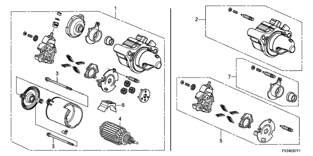 2017 Acura RLX Starter Motor (MITSUBA) Diagram