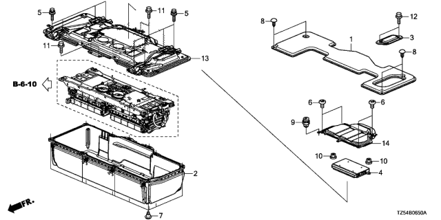 2020 Acura MDX Control Unit, Battery Electronic (Rewritable) Diagram for 1K100-5WS-A22