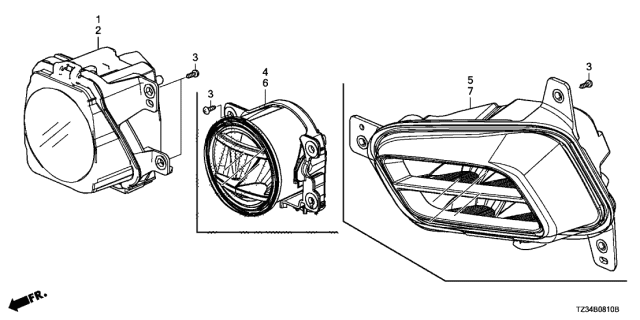 2019 Acura TLX 4 Door ADV (AWD 19INCH) KA 9AT Foglight Diagram