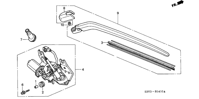 2001 Acura MDX Rear Wiper Diagram