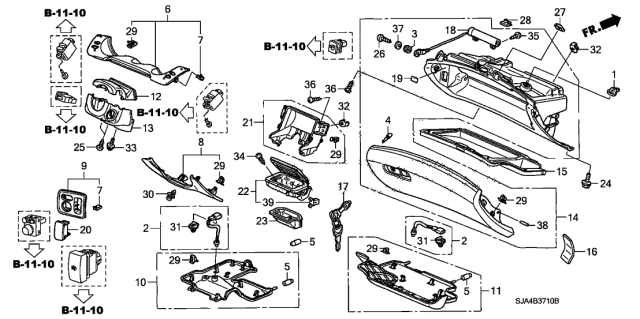 2012 Acura RL Tapping Screw (4X16) (It) Diagram for 90101-S2K-000