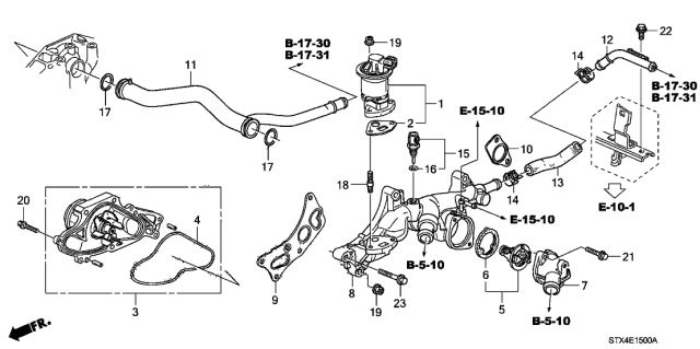 2007 Acura MDX Water Pump Diagram