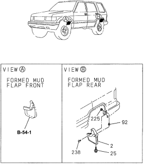 1997 Acura SLX Rear Mud Guard Diagram