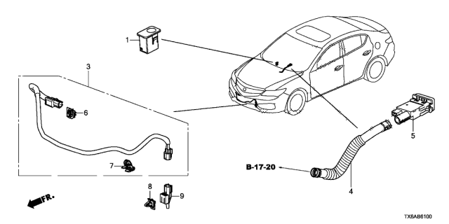 2021 Acura ILX 4 Door 24BASE KA DCT A/C Sensor Diagram