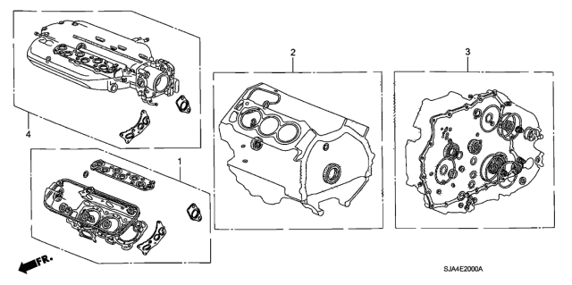 2005 Acura RL Gasket Kit, At Transmission Diagram for 06112-RJB-000