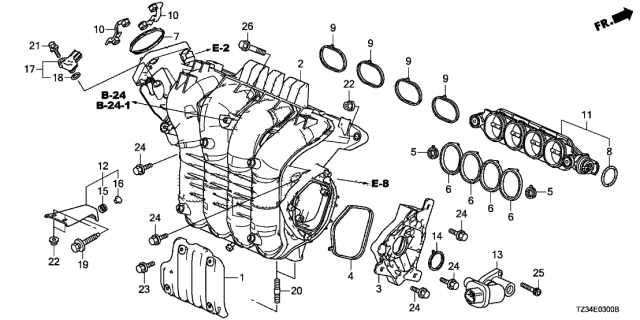2015 Acura TLX Intake Manifold Diagram