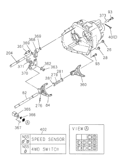 1998 Acura SLX 4 Door 4LS (PREMIUM) KA 4AT AT Shift Fork Diagram