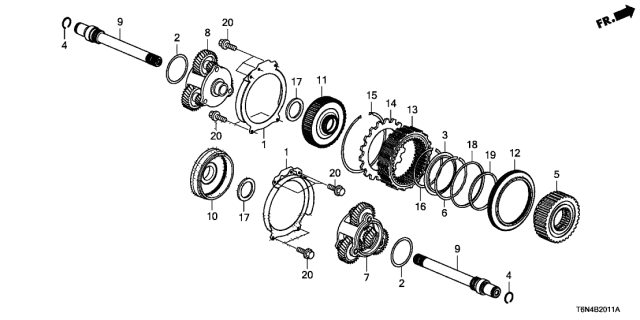 2020 Acura NSX Front Differential Components Diagram 1