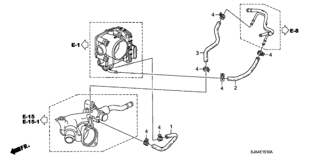 2008 Acura RL Water Hose Diagram