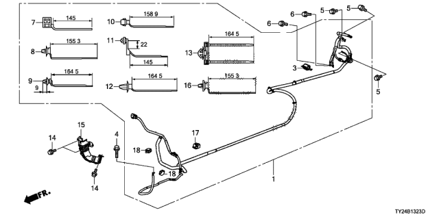 2014 Acura RLX 4 Door ADV (HYBRID) KA DCT Downverter Cable Diagram