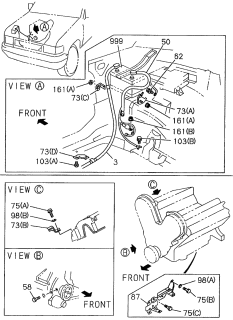 1996 Acura SLX 4 Door 4XS (BASE) KA 4AT Battery - Battery Cable Diagram