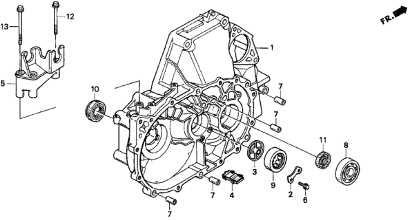 1999 Acura CL MT Clutch Housing Diagram