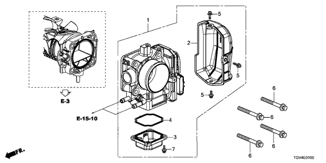 2021 Acura TLX 4 Door ADV KA XAT Throttle Body Diagram
