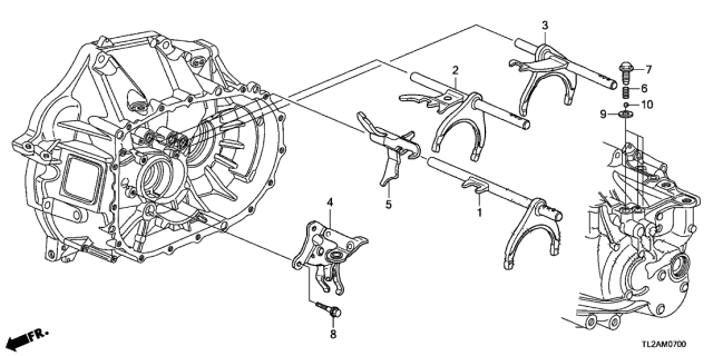 2013 Acura TSX 4 Door SE KA 6MT MT Shift Fork Diagram