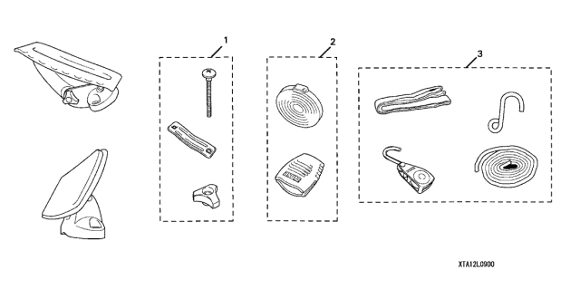 2017 Acura MDX 5 Door BASE (E.LIBERTY) KA 9AT Kayak Attachment Diagram