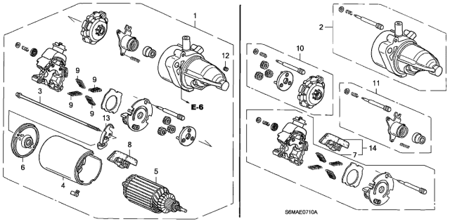 2006 Acura RSX 3 Door BASE KA 5MT Starter Motor (MITSUBA) Diagram